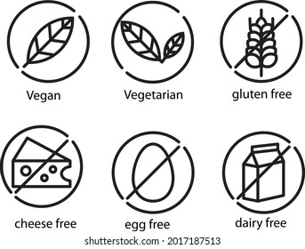 the illustration of vector graphic of vegan vegetarian icon set. suitable for food and beverage or vegan resto. 