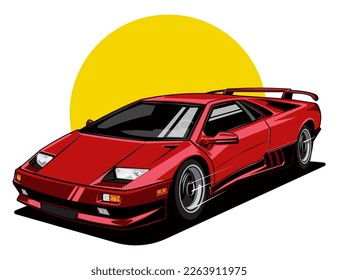 ilustración vectorial gráfico del diseño del vehículo de súper coche