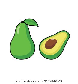 Illustration vector graphic of very fresh and delicious avocado, suitable for everyone who wants to be healthy