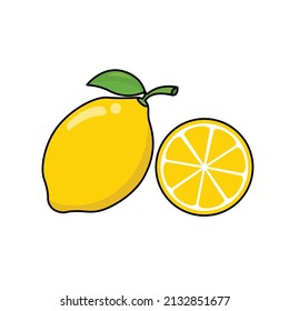 Illustration vector graphic of very fresh and delicious Lemon, suitable for everyone who wants to be healthy