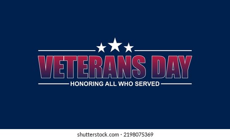 Illustration Vektor Graphic of Veterans Day Typografie