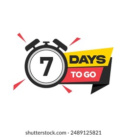 Illustration vector graphic of a vibrant countdown series from day to day. Perfect for promotions and social media. Eye-catching typography and colorful accents build anticipation
