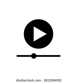 Ilustración Vector gráfico del icono de vídeo. Apto para multimedia, películas, películas, reproductores, etc.