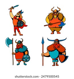 illustration vector graphic viking for design, template, mascot, character, etc