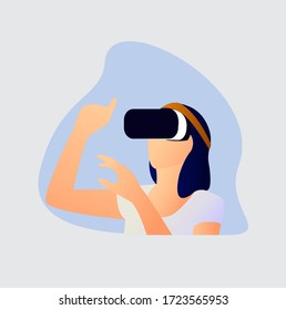 Illustration vector graphic of virtual reality.
