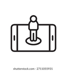 Ilustración Vector gráfico de la persona de realidad virtual Icon