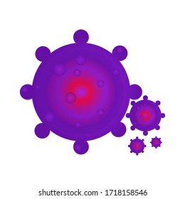 Illustration Vector graphic of virus or corona virus. The design of viruses and bacteria is suitable for designs related to covid-19