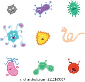Illustration Vector graphic of virus. Good for illustration, game object, game assets, logo, etc
