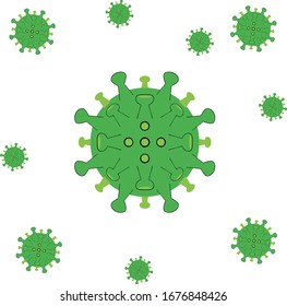 Illustration vector graphic of virus icon