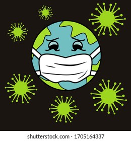 illustration vector graphic of virus icon Good for medical or etc 