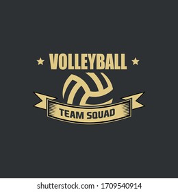 Illustration vector graphic of Volleyball logo. Retro Logo, Vintage Logo Design Template Inspiration