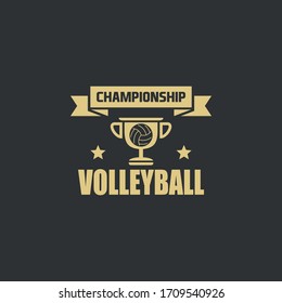 Illustration vector graphic of Volleyball logo. Retro Logo, Vintage Logo Design Template Inspiration