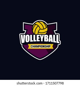 Illustration vector graphic of Volleyball logo. Logo Design Template Inspiration