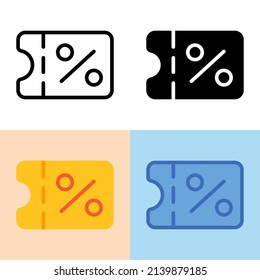 Illustration vector graphic of Voucher Icon. Perfect for user interface, new application, etc