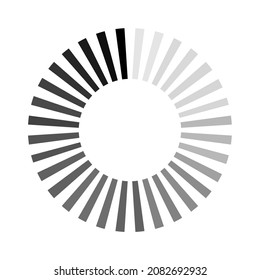 Illustration vector graphic of waiting pointer click icon. Cursor Logo. Circular shape with thick to thin color. Draw block shape. Black. Simple flat image. Transparent background