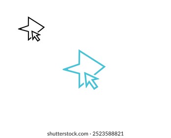 Illustration vector graphic of waiting pointer click icon Cursor Logo Draw an arrow block shape with a rounded flare tip Black Simple flat icon vector image Transparent white background.