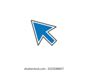 Illustration vector graphic of waiting pointer click icon Cursor Logo Draw an arrow block shape with a rounded flare tip Black Simple flat icon vector image Transparent white background.