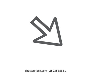 Illustration vector graphic of waiting pointer click icon Cursor Logo Draw an arrow block shape with a rounded flare tip Black Simple flat icon vector image Transparent white background.