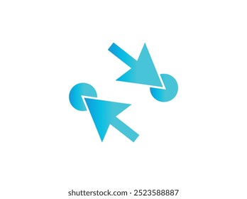 Illustration vector graphic of waiting pointer click icon Cursor Logo Draw an arrow block shape with a rounded flare tip Black Simple flat icon vector image Transparent white background.