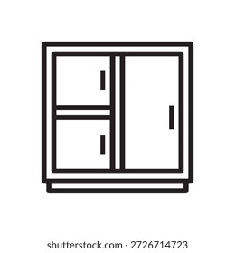 Ilustración Vector gráfico de armario con cajones icono