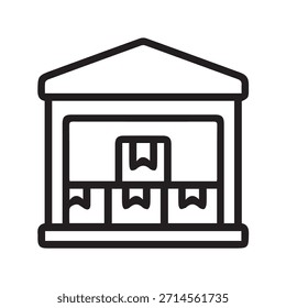 Ilustración Vector gráfico de Warehouse Building Icon
