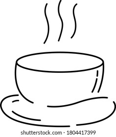 Illustration vector graphic of warm soup. Fit for soup product or cafe logo.