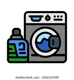 Illustration Vektorgrafik von Waschmaschine, Haushaltsgeräte, Waschmaschine Symbol. Cartoon.