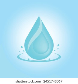 ilustración Vector gráfico de gota de agua