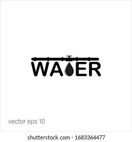 Illustration vector graphic of Water logo design