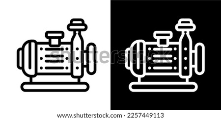 Illustration Vector Graphic of  Water, pump Icon. Black line icon