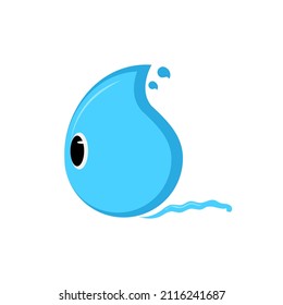 Gráfico vectorial de ilustración de la huella hídrica
