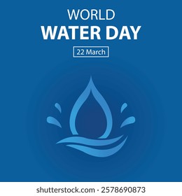 illustration vector graphic of water that falls down, perfect for international day, world water day, celebrate, greeting card, etc.