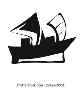 Illustration vector graphic of Water transport, cruise ship icon. Simple vector boat icons for ui and ux, website or mobile application. Perfect for icon, logo, sticker, tattoo