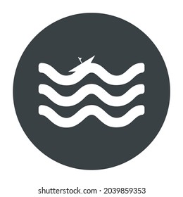Illustration vector graphic water wave in minimalist style