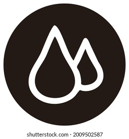 Ilustración vectorial gráfica de una gota de agua o un icono o símbolo a prueba de fugas