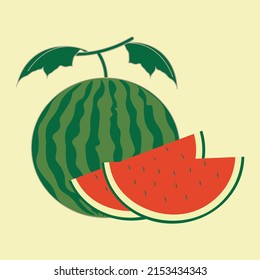 Ilustración vectorial gráfico de la sandía, perfecto para el verano, natural, frugalidad, etc