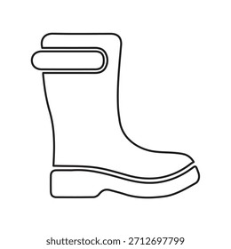 Illustration vector graphic of Waterproof Boot Outline Icon