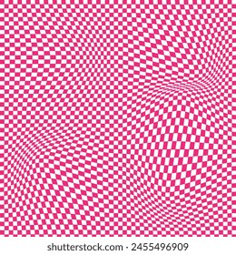 illustration vector graphic of wave checkboard pattern, perfect for abstract background