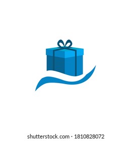 Gráfico vectorial de ilustración de la caja de regalo de onda. Perfecto para la tienda de regalos