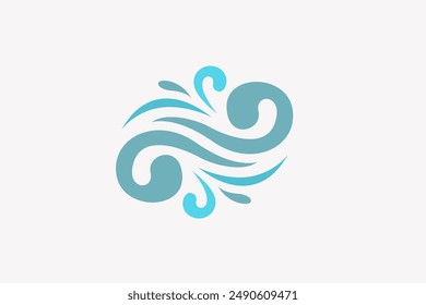 Illustration vector graphic of waves geometric. Good for logo