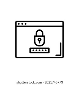 Illustration vector graphic of web security icon