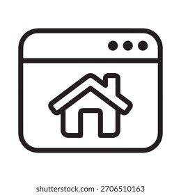 Ilustración Vector gráfico de Sitio web Home Icon