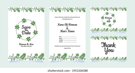 illustration vector graphic of wedding invitation card elegant save the date