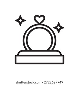 Illustration vector graphic of Wedding Ring Icon