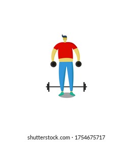 Illustration vector graphic of the Weightlifting 