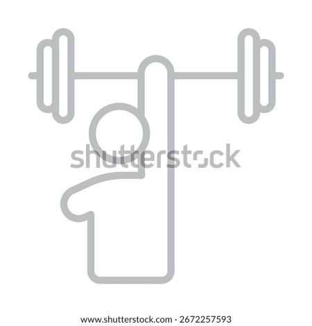 Illustration vector graphic of Weightlifting Icon