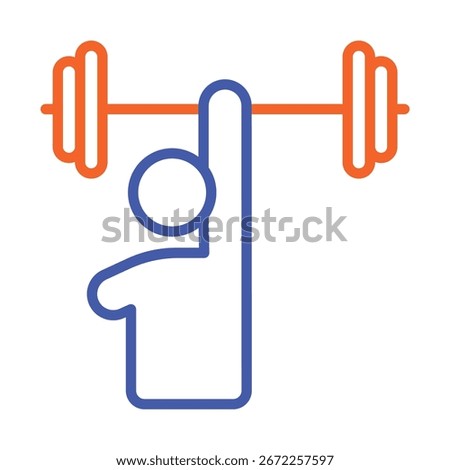 Illustration vector graphic of Weightlifting Icon