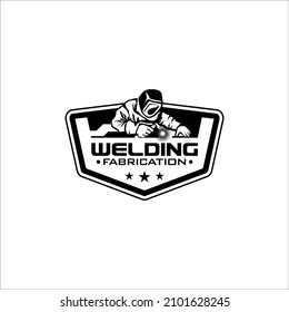 Illustration Vector Graphic Of Welding Fabrication Work Company Logo Design Template