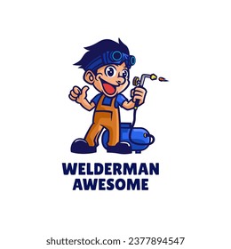Illustration vector graphic of Weldwerman , good for logo design