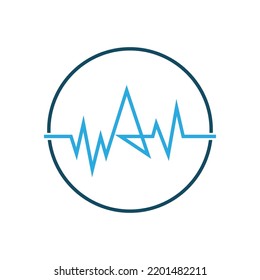 Ilustración Vector Gráfico del logotipo de Wellness con diseño de pulso